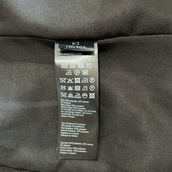 All Saints Women's Blazer Plaid Oversized Double Breasted Size 2 - Picture 11 of 12